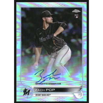 2022 Topps Chrome Rookie Autographs Refractors #RAZP Zach Pop