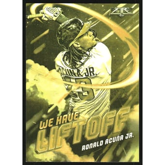 2021 Topps Fire We Have Liftoff Gold Minted #WHL2 Ronald Acuna Jr.