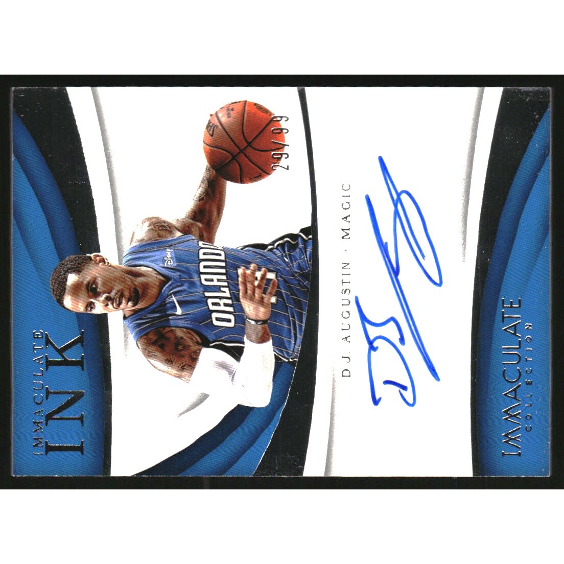 2017-18 Immaculate Collection Immaculate Ink #9 D.J. Augustin 2017-18 Immaculate Collection Immaculate Ink #9 D.J. Augustin