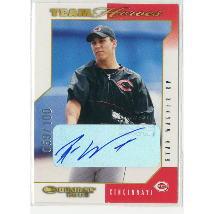 2003 Donruss Team Heroes Autographs #548 Ryan Wagner/100. rookie card picture