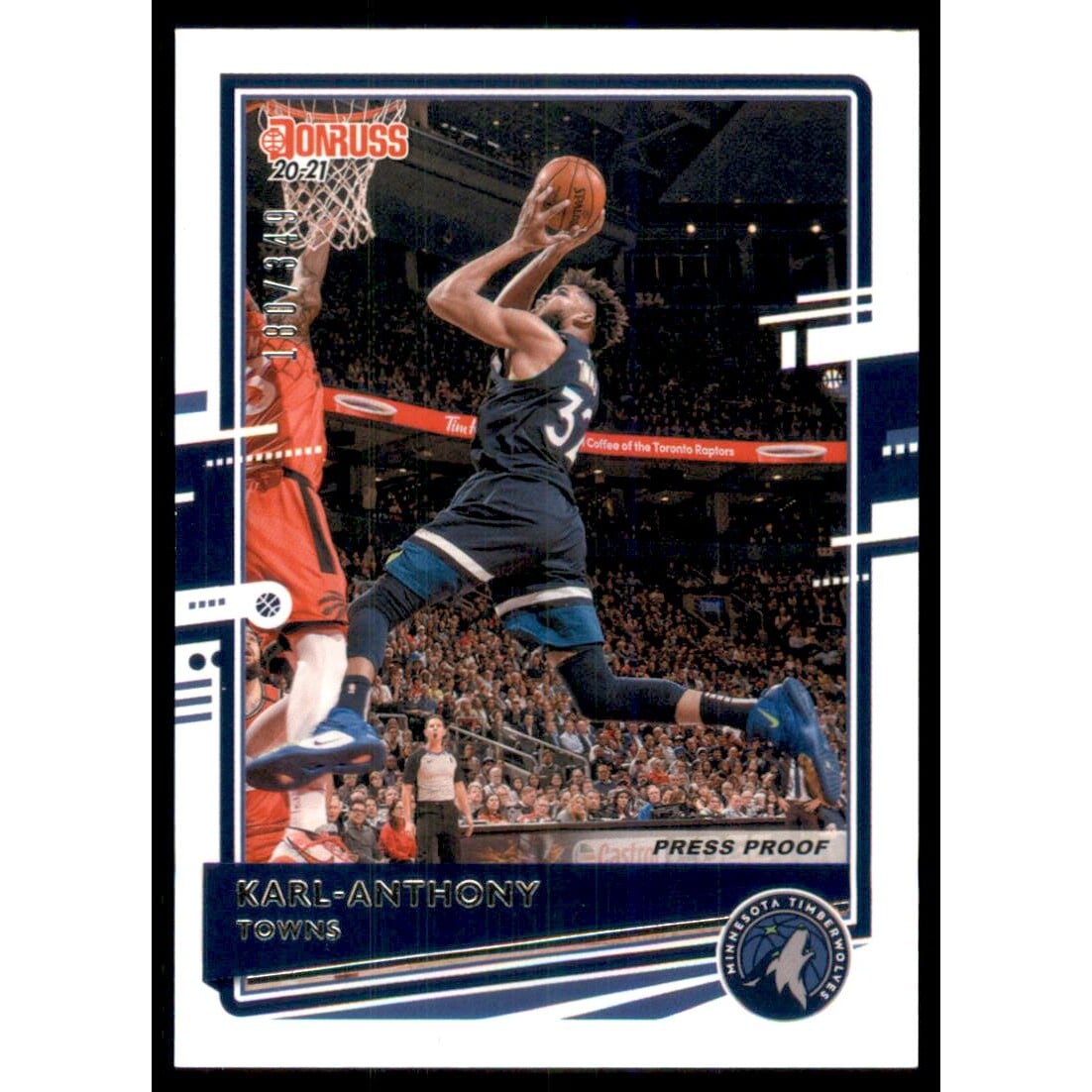 2020-21 Donruss Press Proof Silver #20 Karl-Anthony Towns