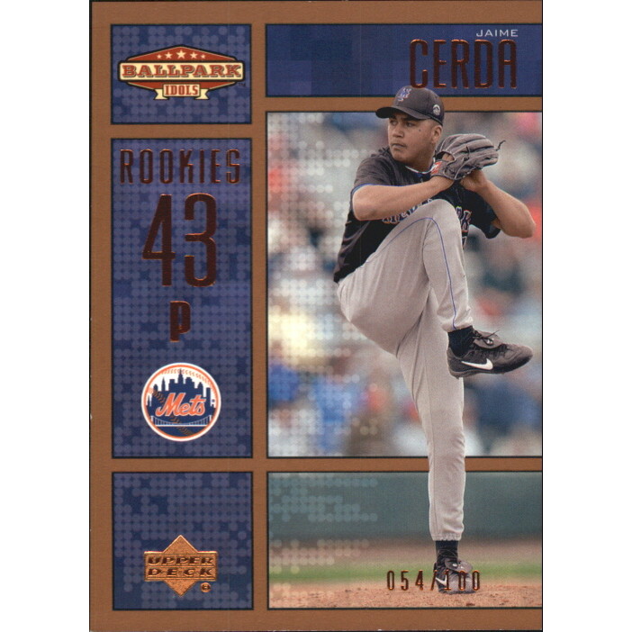 2002 Upper Deck Ballpark Idols Bronze #226 Jaime Cerda ROO