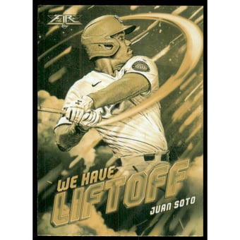 2021 Topps Fire We Have Liftoff Gold Minted #WHL19 Juan Soto