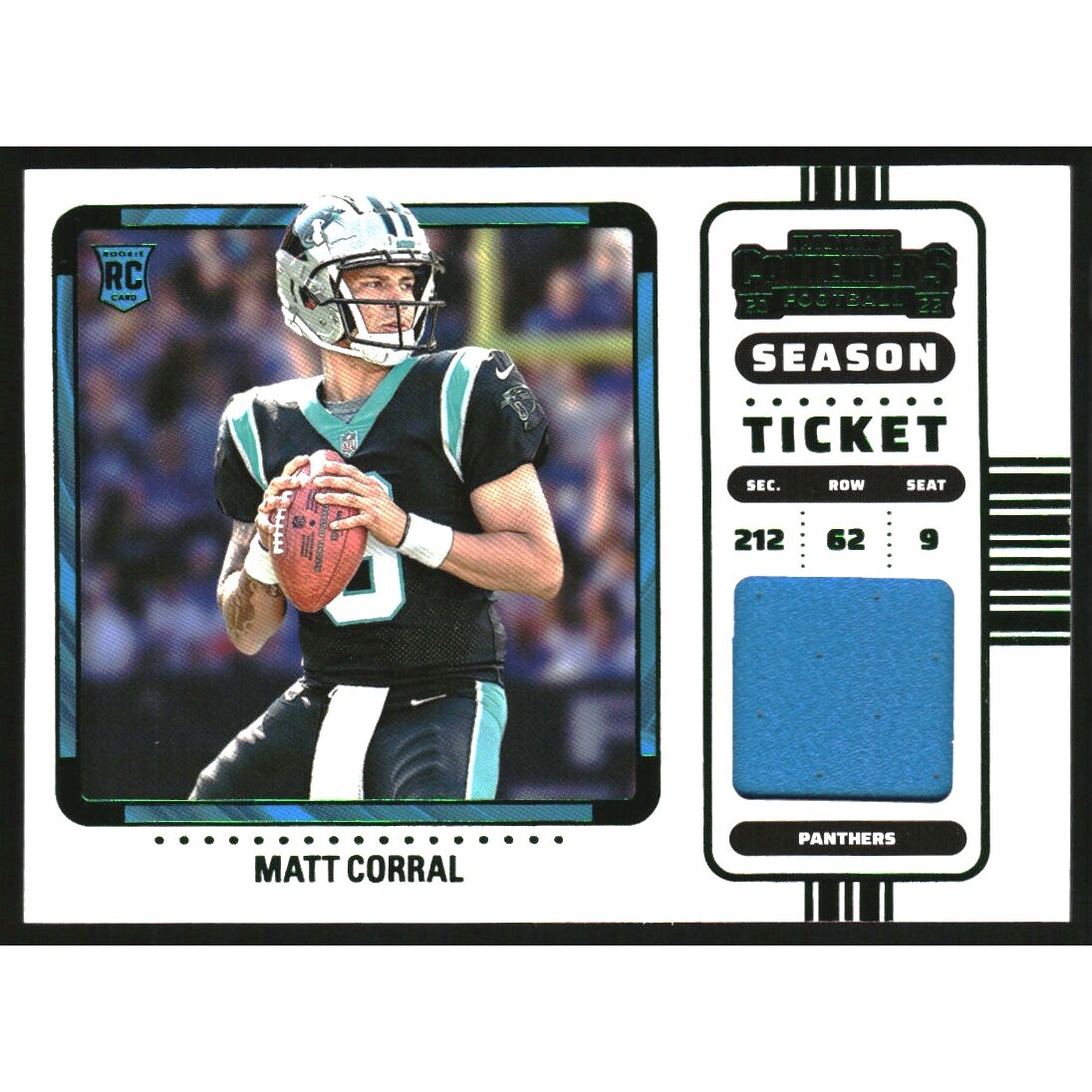 2022 Panini Contenders Rookie Ticket Swatches Variation #30 Matt Corral