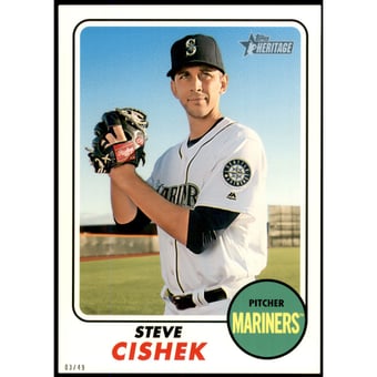 2017 Topps Heritage 5x7 #668 Steve Cishek