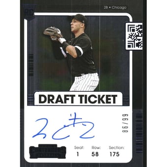 2021 Panini Contenders Draft Ticket Blue #112 Nick Madrigal AU/99