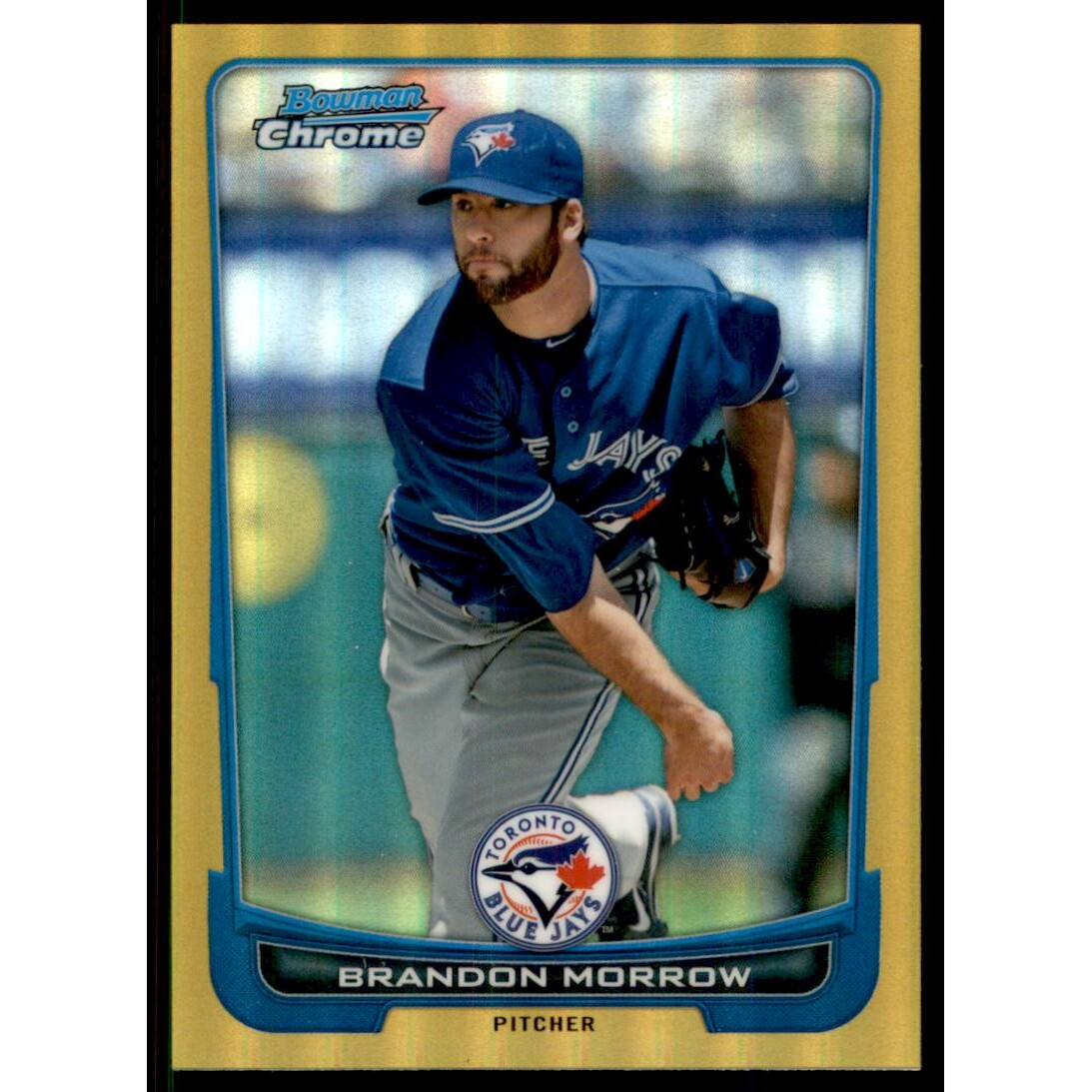 2012 Bowman Chrome Gold Refractors #13 Brandon Morrow. rookie card picture