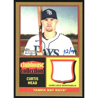 2025 Topps Heritage Clubhouse Collection Relics Gold #CCRCM Curtis Mead