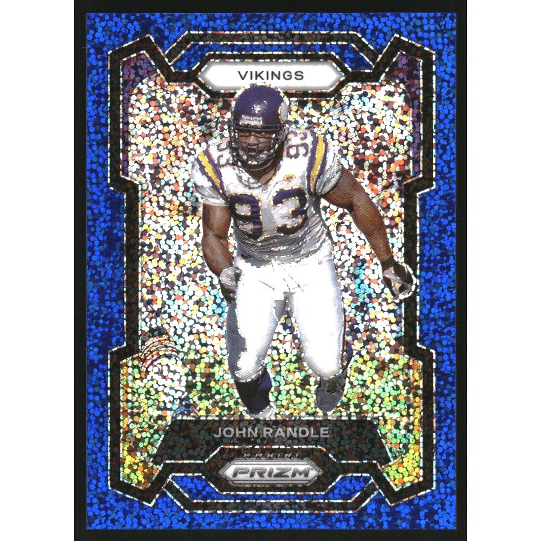 2023 Panini Prizm Prizms Blue Sparkle #196 John Randle 2023 Panini Prizm Prizms Blue Sparkle #196 John Randle