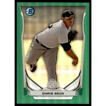 2014 Bowman Chrome Prospects Green Refractors #BCP43 Chris Beck