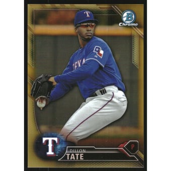 2016 Bowman Chrome Prospects Gold Refractors #BCP25 Dillon Tate