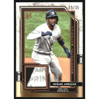2021 Topps Museum Collection Meaningful Material Relics Copper #MMRMA Miguel Andujar