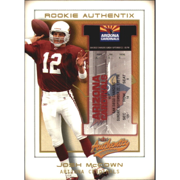 2002 Fleer Authentix Second Row #140 Josh McCown