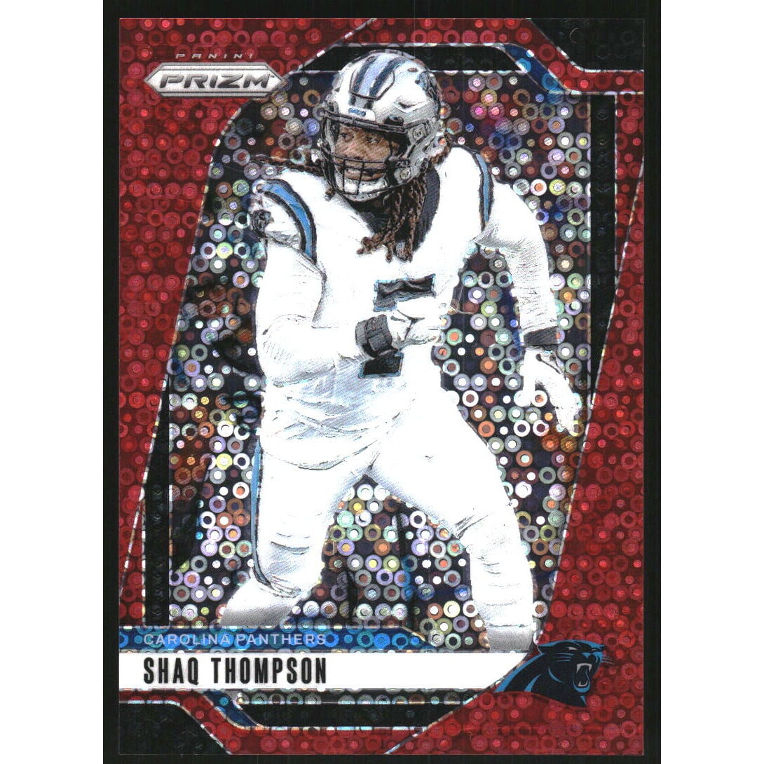 2024 Panini Prizm Prizms No Huddle Red #41 Shaq Thompson. rookie card picture