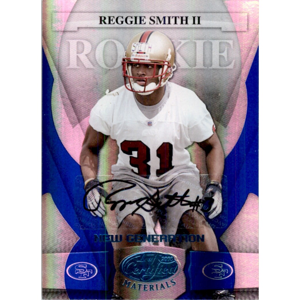 2008 Leaf Certified Materials Mirror Blue Signatures #190 Reggie Smith/100
