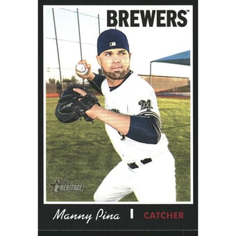 2019 Topps Heritage Black Border #333 Manny Pina