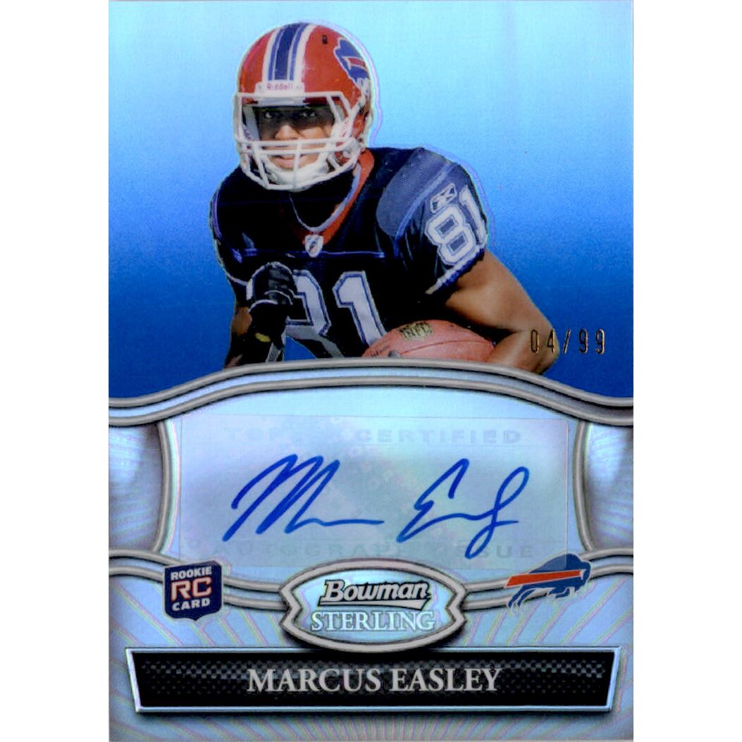2010 Bowman Sterling Blue Refractors #BSAME Marcus Easley AU. rookie card picture