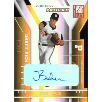 2004 Donruss Elite Extra Edition Signature Aspirations Gold #302 Josh Baker DP/25