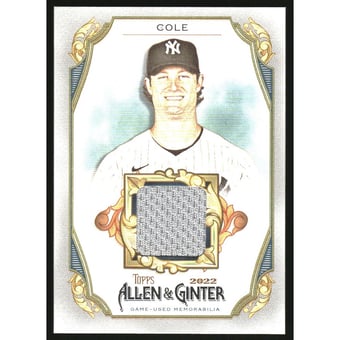 2022 Topps Allen and Ginter Relics #AGRBGC Gerrit Cole