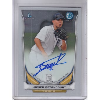 2014 Bowman Chrome Prospect Autographs #BCAPJBE Javier Betancourt
