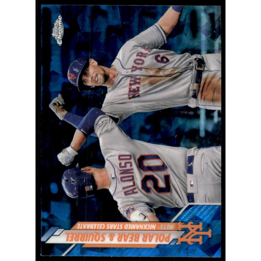 2020 Topps Chrome Update Sapphire #U290 Pete Alonso/Jeff McNeil. rookie card picture