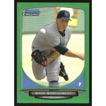 2013 Bowman Chrome Mini Green Refractors #153 Mark Montgomery
