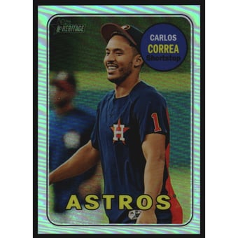 2018 Topps Heritage Chrome Refractors #THC125 Carlos Correa
