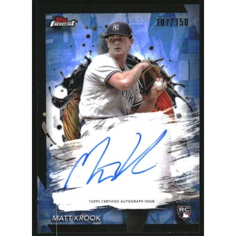 2024 Finest Autographs Sky Blue Refractors #FAMK Matt Krook