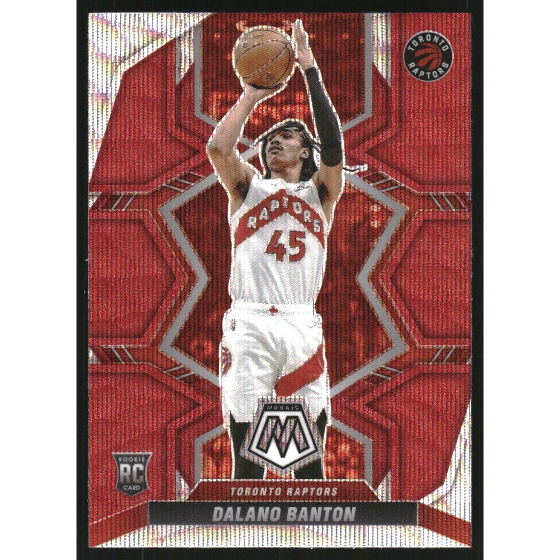2021-22 Panini Mosaic Mosaic Red Wave #234 Dalano Banton