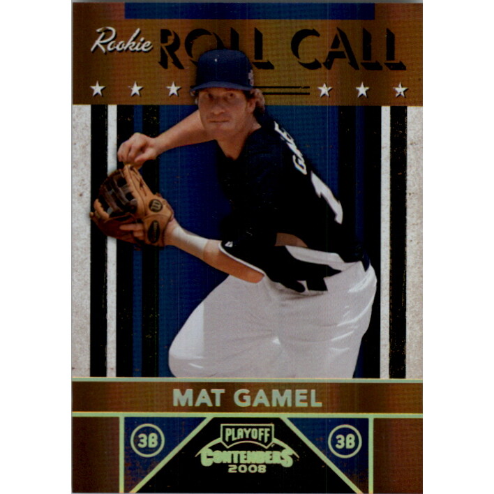 2008 Playoff Contenders Rookie Roll Call Black #1 Mat Gamel
