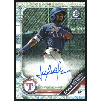 2019 Bowman Chrome Mega Box Autographs Refractors #BMAJPM Julio Pablo Martinez