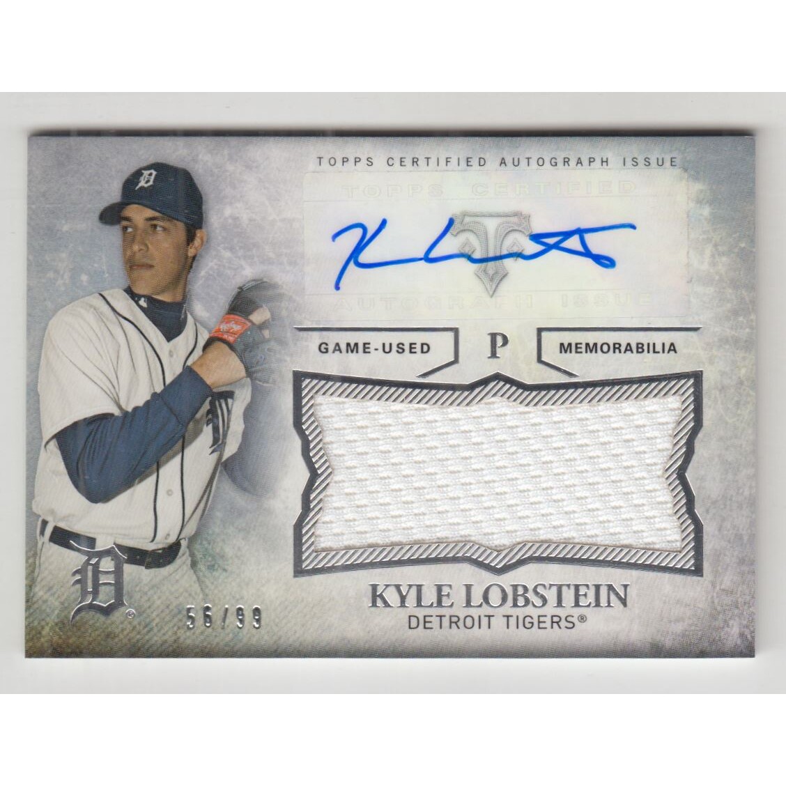 2015 Topps Triple Threads Unity Relic Autographs #UAJRKL Kyle Lobstein. rookie card picture