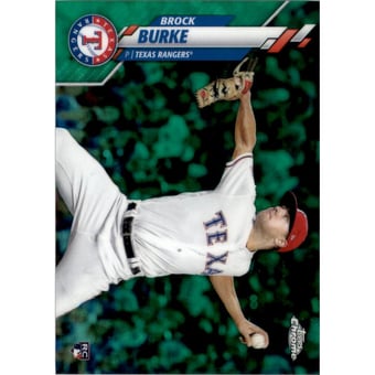 2020 Topps Chrome Green Refractors #159 Brock Burke