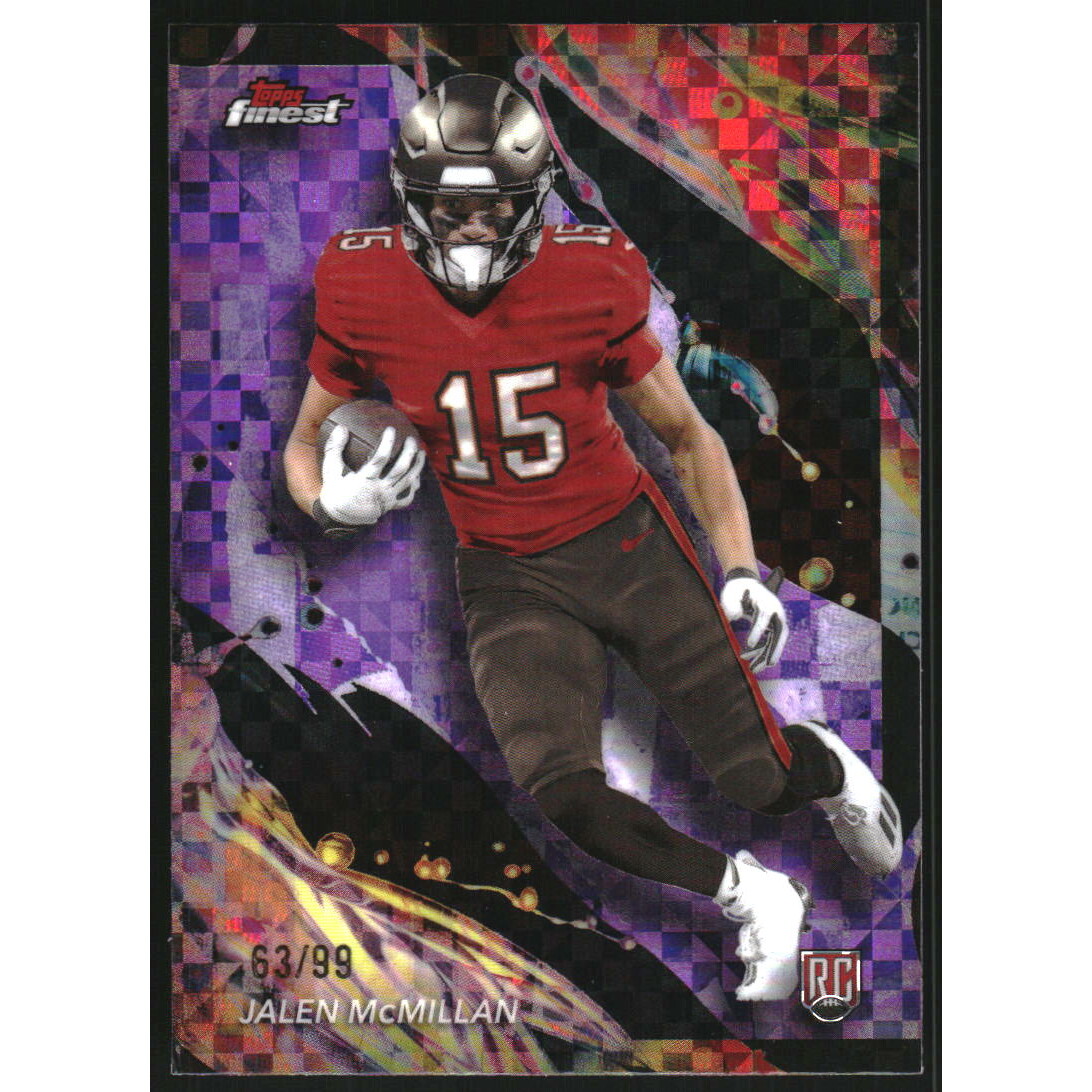 2024 Finest Purple Checkerboard Refractors #196 Jalen McMillan