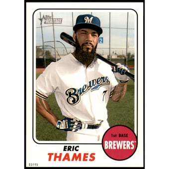 2017 Topps Heritage 5x7 #535 Eric Thames