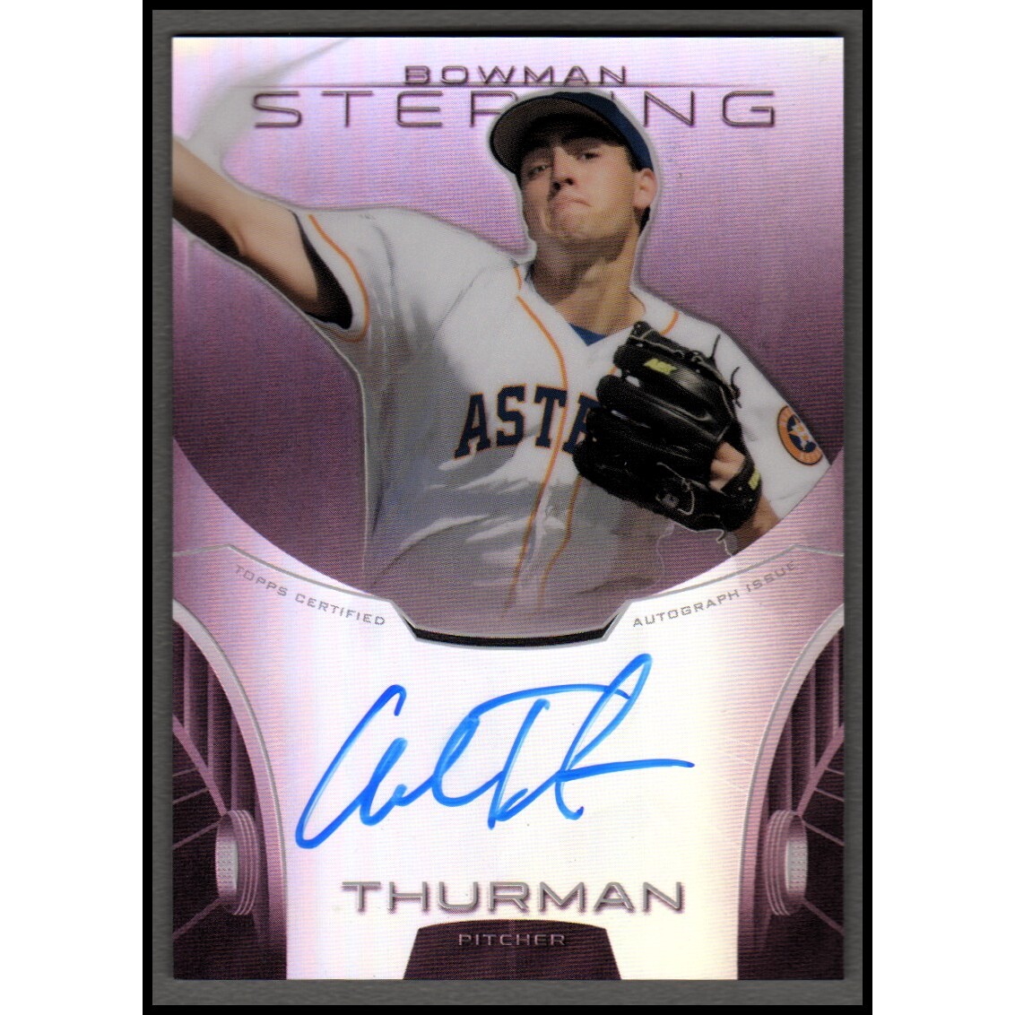 2013 Bowman Sterling Prospect Autographs Ruby Refractors #AT Andrew Thurman. rookie card picture