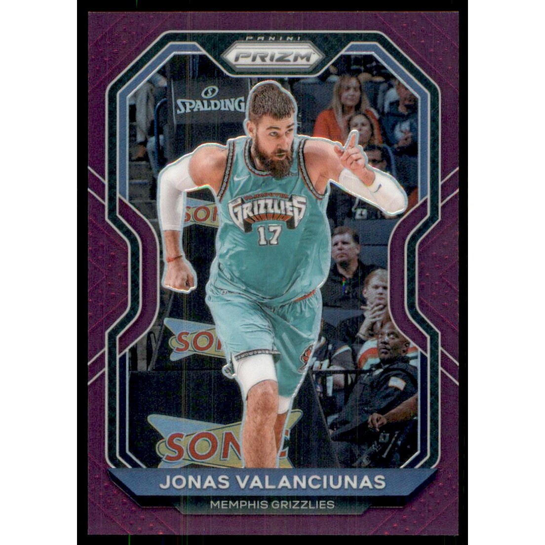 2020-21 Panini Prizm Prizms Purple #188 Jonas Valanciunas