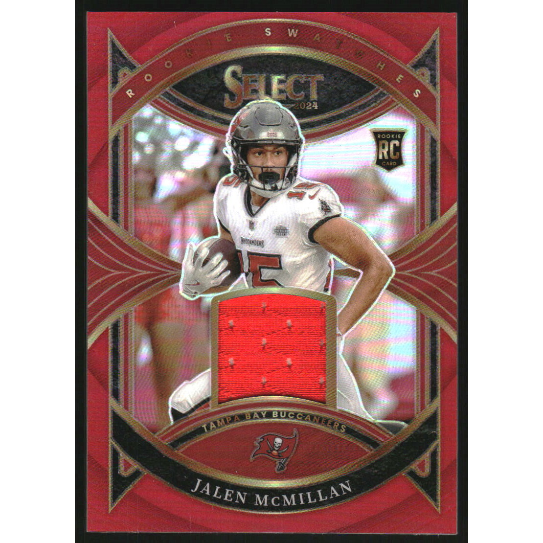 2024 Select Rookie Swatches Prizm Red #10 Jalen McMillan