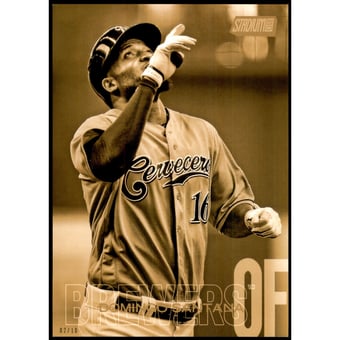 2018 Stadium Club 5x7 Gold #222 Domingo Santana