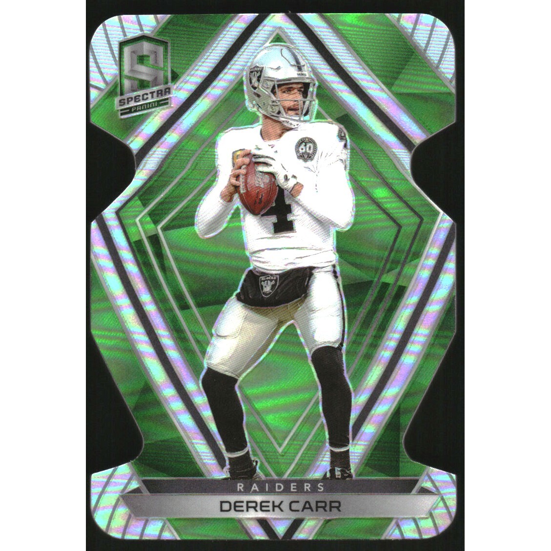 2020 Panini Spectra Neon Green Die Cut #54 Derek Carr