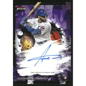 2024 Finest Autographs Purple Refractors #FAAC Alexander Canario