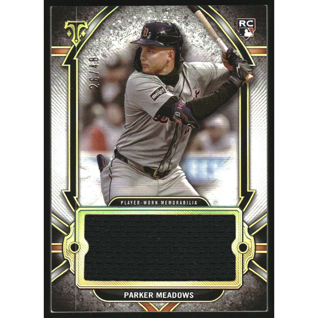 2024 Topps Triple Threads Single Jumbo Relics #SJRPARK Parker Meadows