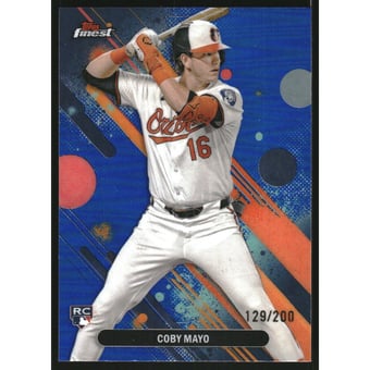 2025 Finest Blue Refractors #26 Coby Mayo
