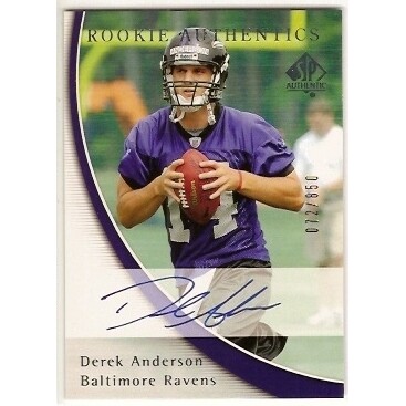 2005 SP Authentic #190 Derek Anderson AU RC