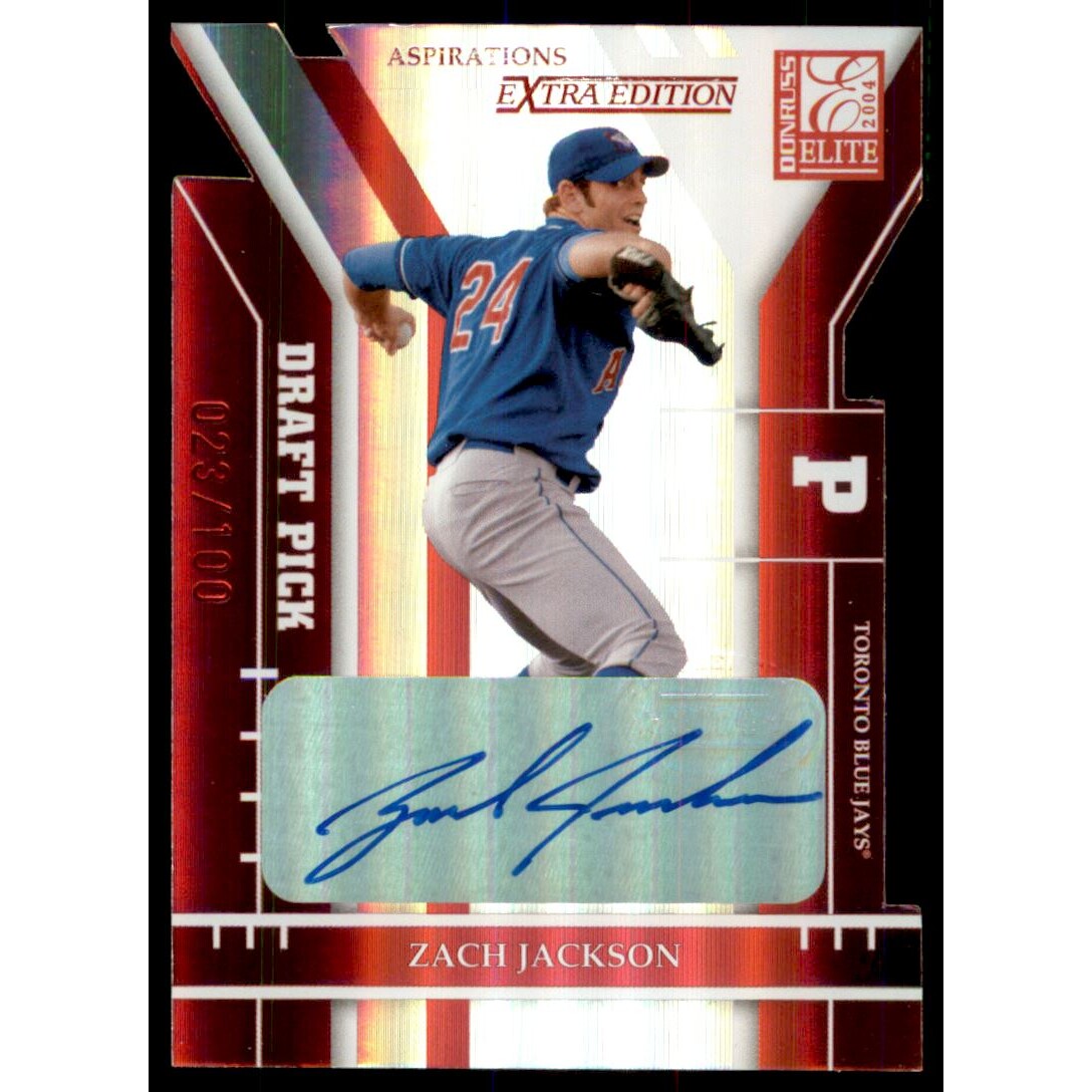 2004 Donruss Elite Extra Edition Signature Aspirations #312 Zach Jackson DP/100. rookie card picture