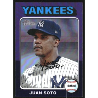 2024 Topps Heritage Chrome Purple Refractors #143 Juan Soto
