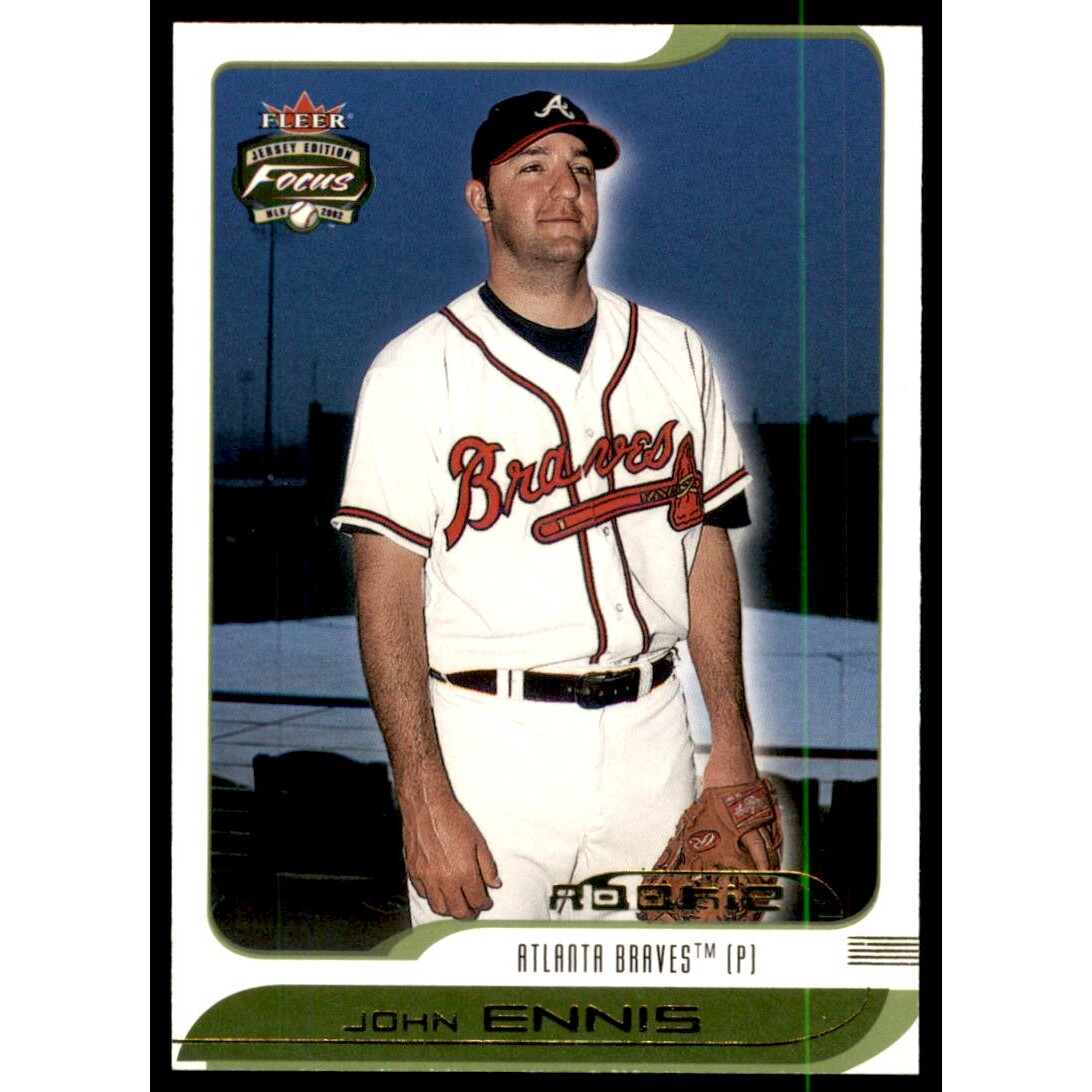 2002 Fleer Focus JE Jersey Parallel #230 John Ennis ROO/56. rookie card picture