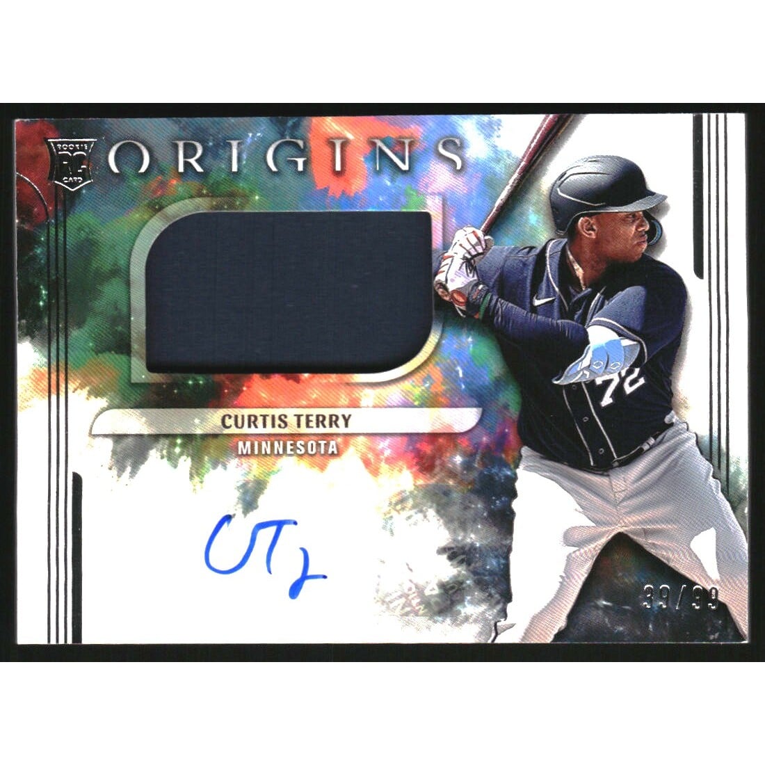 2022 Panini Chronicles Origins Rookie Jumbo Material Autographs #20 Curtis Terry/99