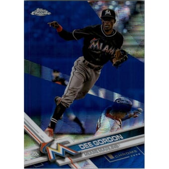 2017 Topps Chrome Blue Wave Refractors #41 Dee Gordon