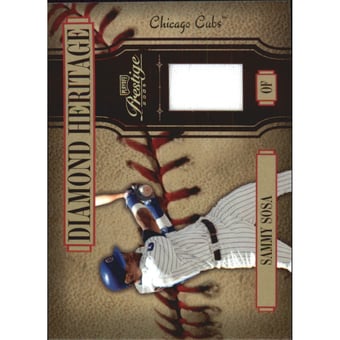 2005 Playoff Prestige Diamond Heritage Material Jersey #12 Sammy Sosa